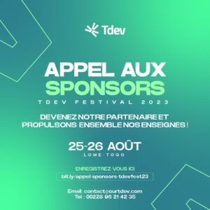 TDEV Festival: Appel aux sponsors
